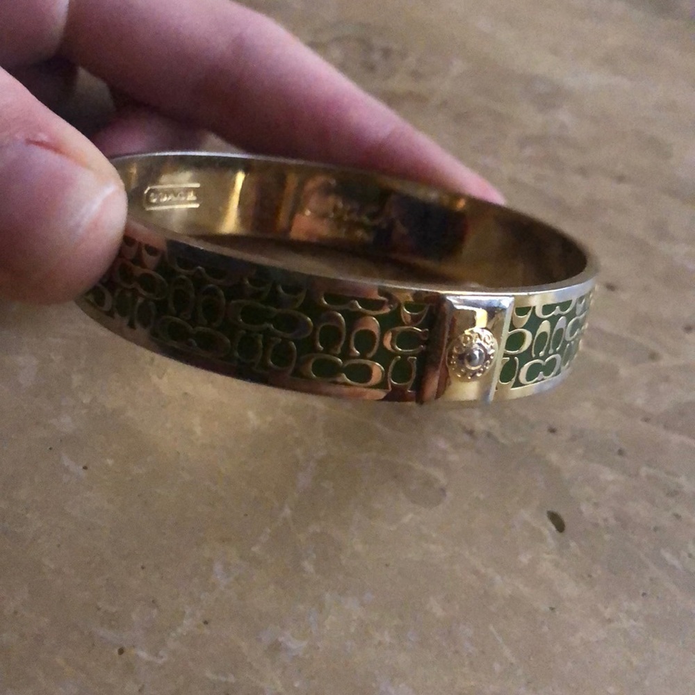 Coach Green Bangle Bracelet - Picture 3 of 5